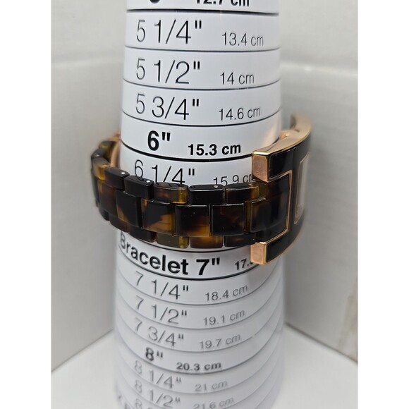 Tommy Hilfiger Womens Tortoise Shell Bracelet Watch Y2K Rose Gold New Battery - Picture 7 of 11